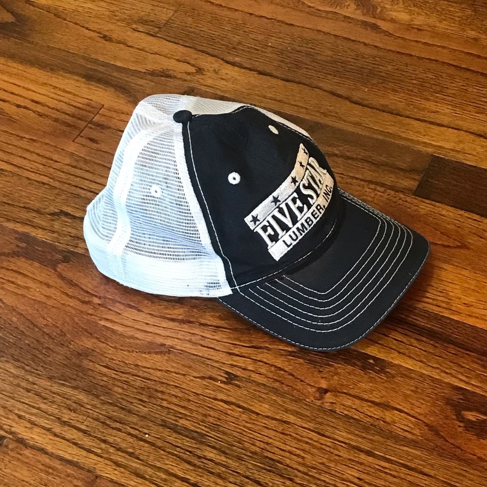 Men’s Five Star Lumber Cap Hat US Lumber Classic 6-Panel Mesh w/ Adjustable Fit - Picture 2 of 11